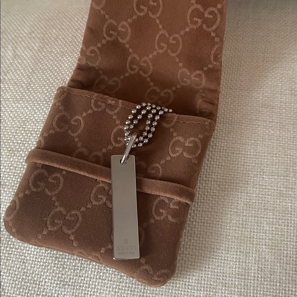 GUCCI BAR NECKLACE 925 SS WITH BOX⭐️Always Authentic🎬Comes with COA🎬